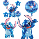 Cute Large Stitch Blue Cartoon Kids Bday Party Quality Foil Balloon Baby Shower