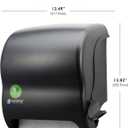 San Jamar Ecologic Element Recycled Plastic Lever Paper Towel Dispenser, Manual Towel Dispenser, Wall Mounted Dispenser with Zero Waste for Home and Business, 8 Inch Rolls, Black