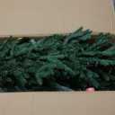 National Tree Company 6.5 ft Pre-Lit Tiffany Fir Slim Artificial Christmas Tree, 500 Clear Lights, 1,462 Tips, Includes Stand, Green