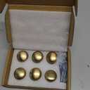 Goo-Ki Champagne Bronze Zinc Alloy Cabinet Knob - Single Hole Center Affordable Luxury Cabinet Pull Hardware for Bedroom, Kitchen, 6 Pack (1.18 inches)