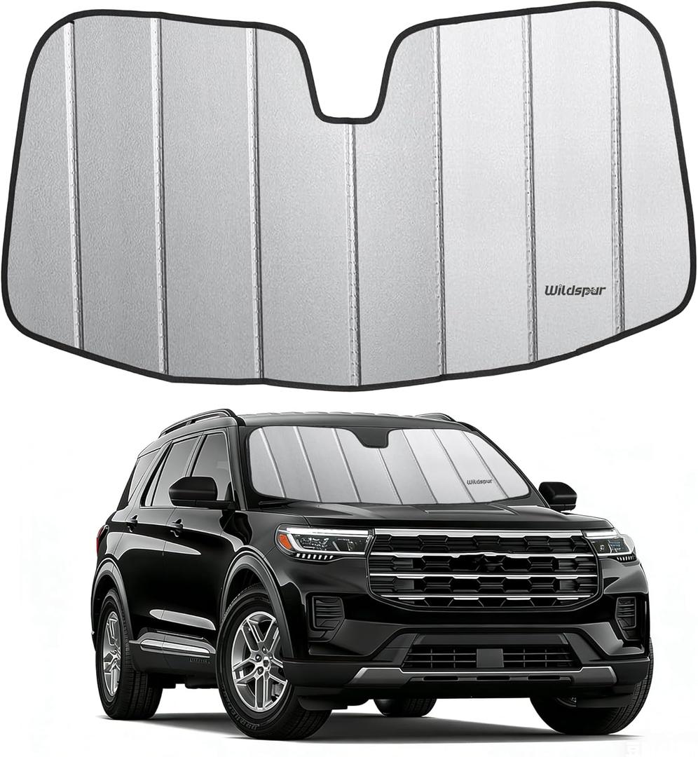 2020-2024 Explorer Windshield Sun Shade for Ford Explorer 2020 2021 2022 2023 2024 Automotive Car Front Window Sunscreen Sunshade