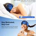 MUSICOZY Sleep Headphones Bluetooth 5.4 Headband, Wireless Earphones Sweat Resistant Earbuds with Ultra-Thin HD Stereo Speaker for Workout Running(Tie-dye Blue)