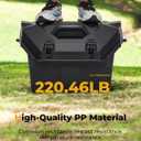 KEMIMOTO 2024/2025/2026 XP 1000 Rear Cargo Box 55QT Compatible with 2024/2025/2026 Polaris RZR XP 1000/4 Storage UTV Rear Bed Box Polypropylene Two Lockable Latches Replace 2884525