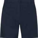 Izod Boys' School Uniform Flat Front Khaki Shorts, Moisture Wicking Performance Fabric, Wrinkle & Fade Resistant