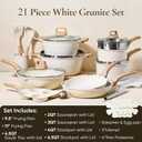 CAROTE 21pcs Pots and Pans Set, Nonstick Cookware Sets, with Egg Pan, 21 Piece