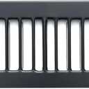 Fits 2x14 Duct Opening | Toe Kick Vent Cover by Handua | Cabinet Toe Kick Space Register Grille | HVAC Toe Space Vent Cover | Outer Dimensions: 3 3/8" X 15 3/8" | Black