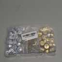 arricraft About 200 Pcs Christmas Round Ornament Cap, 0.73inch Aluminum Ornament Cap Replacement Hangers Caps for Glass Porcelain Ceramic Christmas DIY Decorations