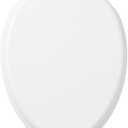 Signature Hardware 447334 Elongated Closed-Front Toilet Seat And Lid with Soft Close and Quick Release (White)