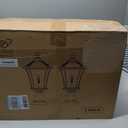 Lovus Solar Post Lights with Pier Mount Base, 19'' H Aluminum Solar Lamp Post Light, 2700K/4000K/6000K Dusk to Dawn Pole Lights Outdoor for Pathway Pillar Yard Patio, Remote Control, Black-2PACK, 3CCT2PackRemote
