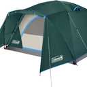 Coleman Skydome Tent with Full-Fly Weather Vestibule, Weatherproof 4/6 Person Tent Sets Up in 5 Minutes & Protects from Water, 20% More Headroom Than Traditional Shelters, PFAS-Free