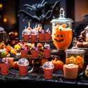 Maxdot 24 Pack Halloween Flowerpot Dessert Cup with Lids and Shovel Spoon Bottom Tray Halloween Cake Decoration Mold Small Flowerpot Cups Dessert Ice Cream Holder for Party DIY Supplies(Witch Hat)