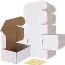 RLAVBL 30 Pack 9x6x4 Shipping Boxes, White Corrugated Cardboard Mailer Box for Packing Mailing Small Business