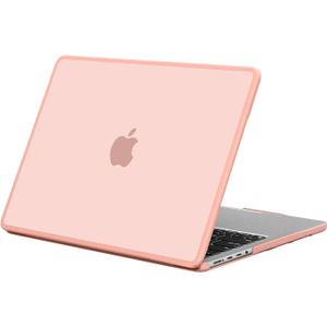 BlueSwan Hard Shell Case Compatible with MacBook Pro 14-inch, 2025 2024-2021 Release M4 M3 M2 M1 Pro/Max Chip, Anti-Cracking and Anti-Fingerprint Soft TPU Bumper, Frosted Baby Pink