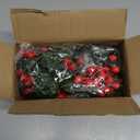 DearHouse 6FT Red Berry Christmas Garland, Flexible Artificial Berry Garland for Indoor Outdoor Home Fireplace Decoration for Winter Christmas Holiday New Year Decor (Green)