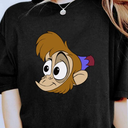 Disney Aladdin Abu Large Face T-Shirt, Black, M