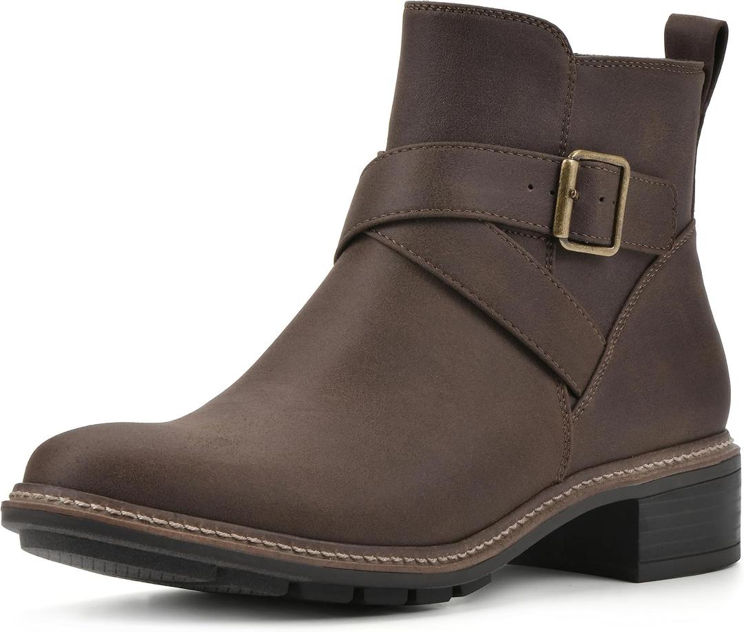 CLIFFS BY WHITE MOUNTAIN Women's Shoes Elie Stacked Heel Ankle Bootie