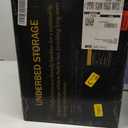 Under Bed Storage with Wheels-Large Bamboo Underbed storage Containers with Large Dust Bag Stackable Under the Bed Shoe Storage Bins for Clothes Books Bedding (2 Packs walnut, 33.07"L×16.54"W× 6.5"H)