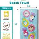Franco Squishmallows Super Soft Cotton Bath/Pool/Beach Towel, 58 in x 28 in