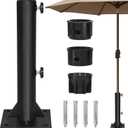 EliteShade USA Patio Umbrella Stand for 1.5''-1.9'' Pole, Heavy Duty Umbrella Base Stand Deck Mount Umbrella Holder