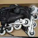 Inline Skates PRO for Adult Women - ABEC-9 Bearing with Breathable Lining for Male Female, Optional Brake (Black, US Women 6)