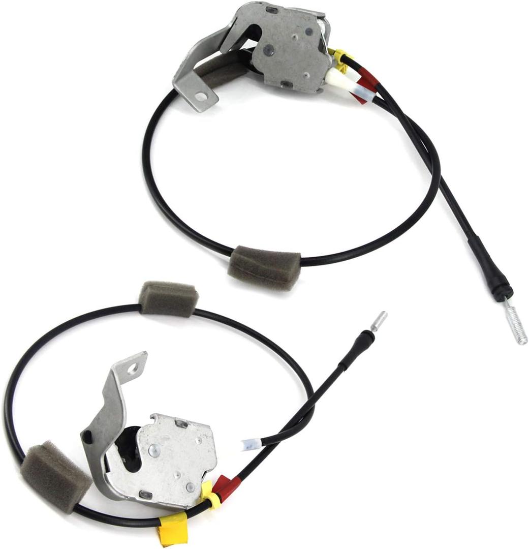 Rear Door Latch w/Cabel for Ford F150 1997-2004, Left and Right 2 Pack, Fit Rear Driver and Pasenger Doors and Upper Position 6L3Z-18264A26-A 6L3Z-18264A27-A