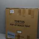 TOBTOS UPF 50+ Pop Up Beach Tent, Easy Set Up Beach Umbrella, Sun Shelter for 2-3 People UV Protection Portable Sunshade, Baby Canopy Cabana, Lightweight with Carry Bag