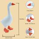 Desktop Goose Statue 7 inch Cute Resin Figurine for Office Desk Decor, Funny Home & Tabletop Decoration, Unique Housewarming Gifts for Women, Idea