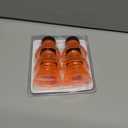 Reusable Soda Can Lids - 6-Pack Spill-Proof, Snap-On Covers for Freshness and Protection, Orange Can Toppers Set of 6