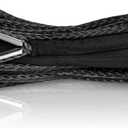 XPV SK75 1/4" x 49 Dyneema Synthetic Winch Rope Cable with Black Protecting Sleeve for SUV ATV UTV Vehicle Boat Car 10000LBS(Black)