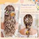Thiccywoov 6 Pcs Flower Hair Clip, Boho Bride Floral Hair Pin Wedding Flower Accessories for Women International Women's Day Mother's Gifts Flamenco Dancer Bridal Wedding Party Supplies Decor