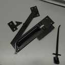 Sdstone Heavy Duty Gate Latch for Wooden FenceTwo Sided Gate Latch for Outdoor Fence Door Latch Gate Hardware for Wooden Gates, Pool Gate, Backyard, Garden Black