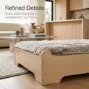 Elevated Wood Dog Bed Frame Mat Set, WoodPattern, Medium | Raised Sturdy Attractive Dog Sofa Couch Furniture,60 lb