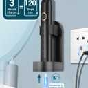 Rtauys M5 Sonic Electric Toothbrush for Adults and Kids - Rechargeable Electric Toothbrush Kids Ages 12+ and Adults with 8 Brush Heads & Travel Case, 120 Days Battery Life - Light Blue