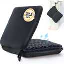 Portable Gel Seat Cushion, Up to 20.5" Foldable Travel Cushion for Home, Office Chair, Bleacher, Folding Egg Gel Cushion for Stadium, Travel, Camping, Seat Cushion for Pressure Relief[Black] (20.5*12in)