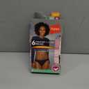 Hanes Women's Microfiber Stretch Underwear Pack, Comfort Flex Fit Brief Bikini or Thong Panties, 6-Pack (Medium)