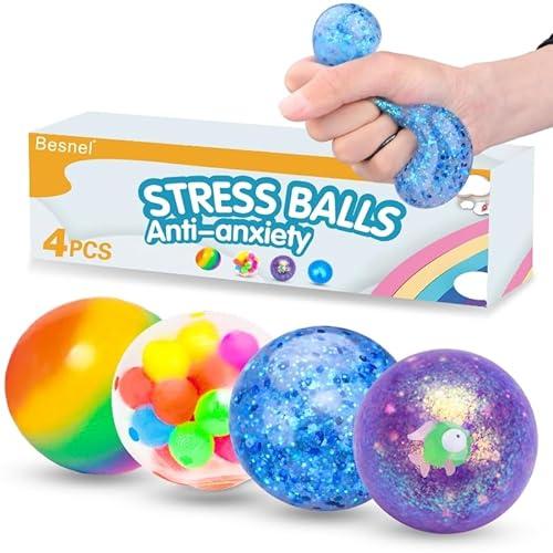 Stress Balls Set, Squishy Stress Ball, 3 Pack Squeeze Ball for Adults, Squeeze Ball for Adults Stress Relieve, Stress Relieve, Increase Entertainment