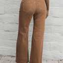Sidefeel Womens Wide Leg Jeans Casual Baggy High Waisted Stretch Denim Pants, Size 12, Brown