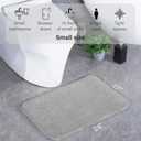 CHEZARTEMIS Luxury Quick Dry Non-Slip Bathroom Rugs17'' x 24'' Light Grey Highly Absorbent Washable and Ultra Soft, Extra Thick Fluffy Bath Mats for Shower/Kitchen/Bathtub Floor