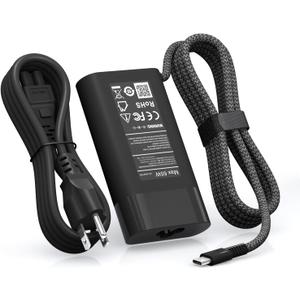 New 65W USB C Slim HP Laptop Charger Replacement for Spectre x360, Envy, Chromebook, Elitebook x360, Pavilion, Elite x2, Regular HP Chromebook and Elitebook Charger.