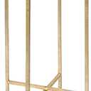 Kate and Laurel Celia Round Metal Foldable Tray Accent Table, Navy Blue with Gold Base, 14x14x25.75