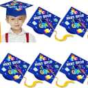 Preboun Graduation Cap for Kids, 6 Pcs Set Kindergarten Graduation Hat Topper with Tassel for Kids