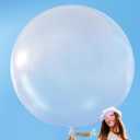 PartyWoo Clear Balloons 4 pcs 36 Inch Extra Large Big Jumbo Giant Transparent Bubble Latex Helium Balloons for Graduation Wedding Baby Shower Gender Reveal Birthday Party Decorations Clear-Y2