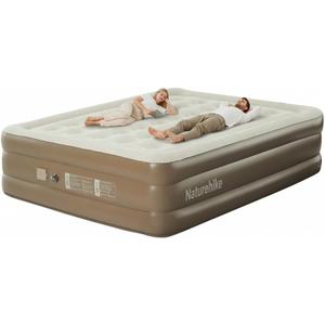 Naturehike Air Mattresses with Rechargeable Built-in Pump, Inflatable Mattress, Portable Blow up Mattress, Air Bed for Home, Camping, Guest (17.7in Queen)