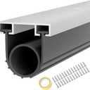 Garage Door Seals Bottom Rubber with Pre-drilled Track Retainer Kit, Garage Door Weather Stripping Replacement, Universal U+O Ring Weatherproofing Garage Door Seal(16ft)