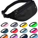 Fanny Packs for Men and Women, Waterproof Sports Waist Pack Bag for Travel Hiking Running Hands-Free