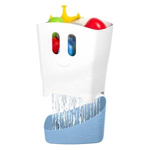 Ubbi Stand Up Bath Toy Storage Organizer, Bath Caddy with Removable Drying Rack Bin for Toddlers and Baby, Cloudy Blue (One Size)