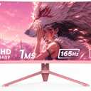 34 Inch Pink Ultrawide Curved Gaming Monitor 165Hz, 3440x1440 WQHD