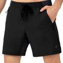 Separatec Men's 2 in 1 Running Shorts with U-Support Compression Liner, Quick Dry Workout Athletic Gym Shorts (Black, M)