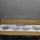 4-Light Modern Chrome Vanity Light Fixture with White Glass Shade for Bathroom Over Mirror, 31.5 Inches
