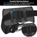 Ykooe Rugged Nylon Holster Compatible with iPhone 16/15/14/13/12 Pro Max & Plus,17 Air Models, Galaxy S24/S23/S21/S20 FE Cell Phone Belt Holder for Men, Dark Grey - XL